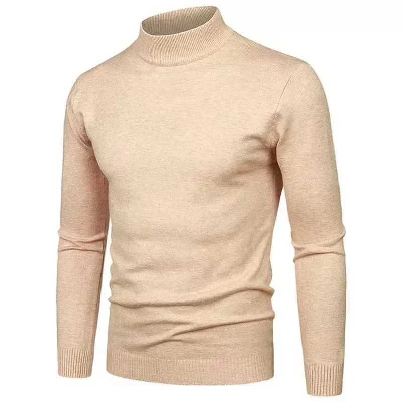 High quality turtle neck sweater mens pull-out basic solid turtle neck sweater mens black wine red green gray purple knitted mens style W2411111