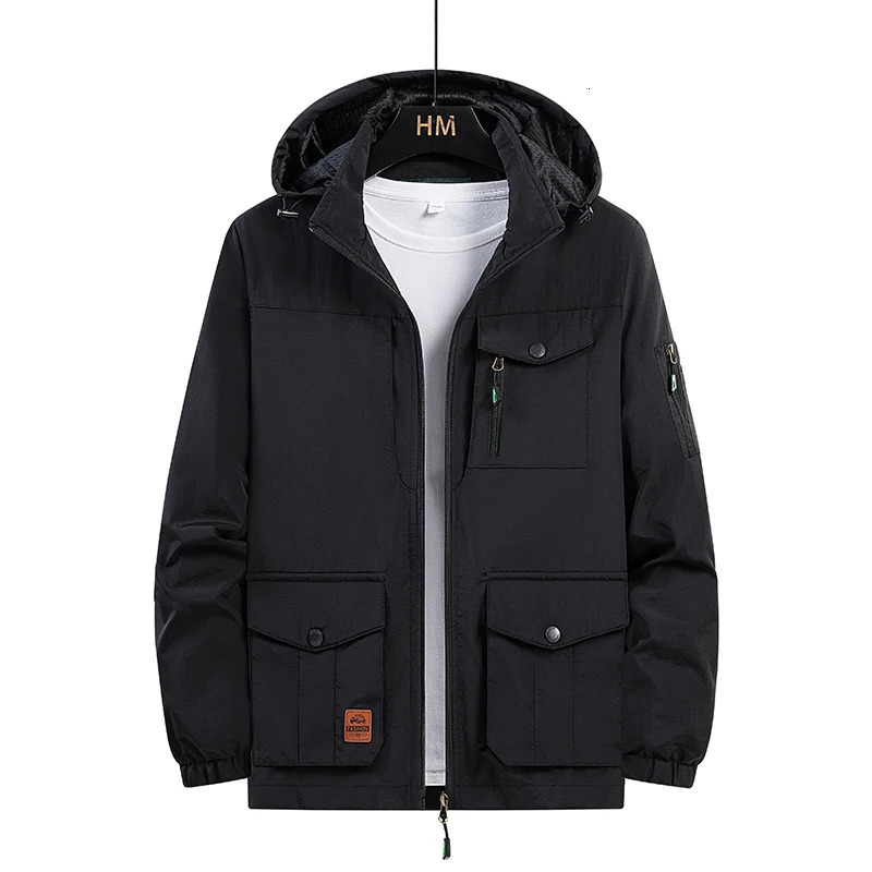 2024 Baggy Jackets Men Spring Autumn Outdoor Casual Windproof Waterproof Work jacket Flying Multiple Pockets Pizex Trench Coats 241112