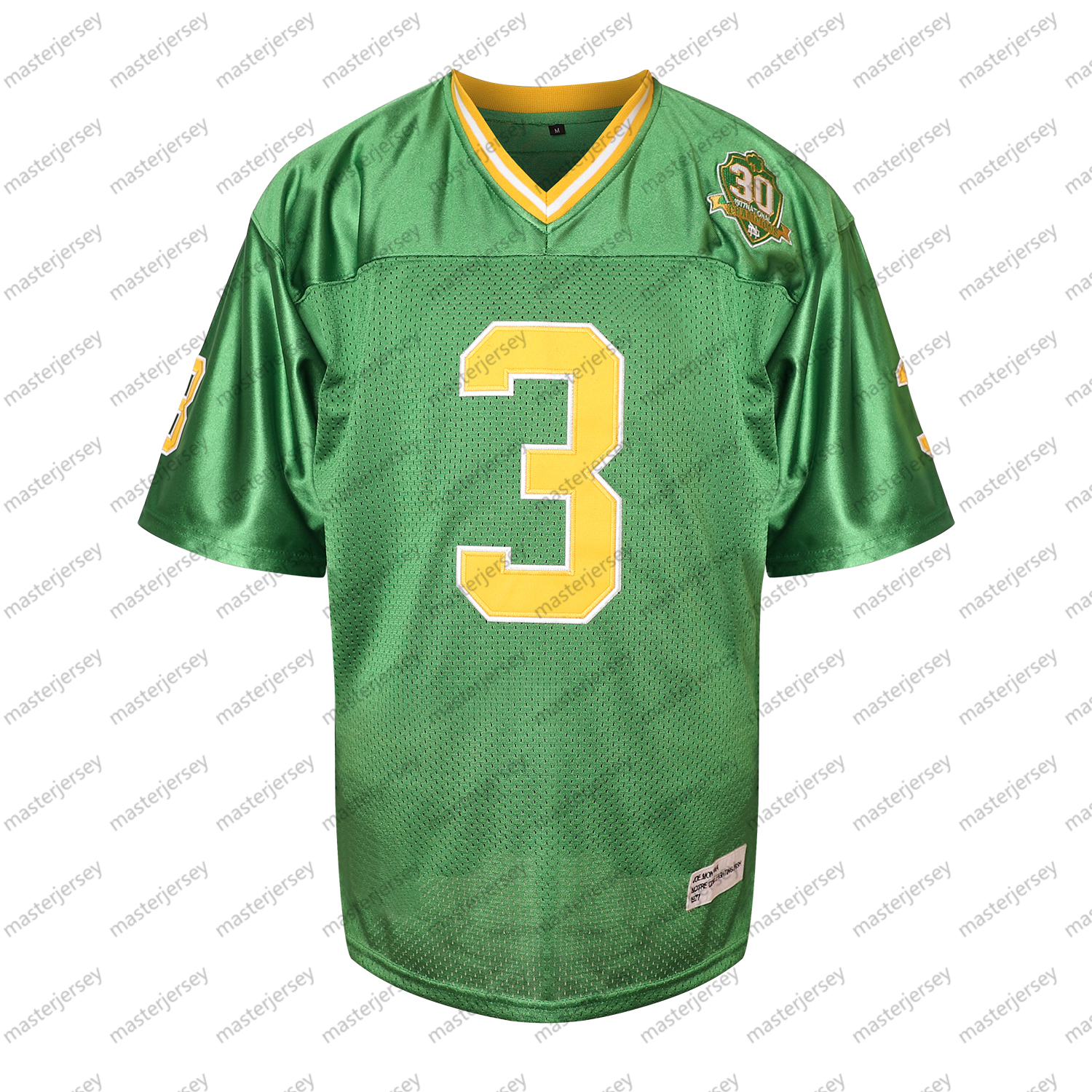 #3 MONTANA Comfy V-Neck Football Jerseys Men Mesh Embroidery For Training And Competition Breathable Moisture-Wicking Short Sleeve Top for Active Jers