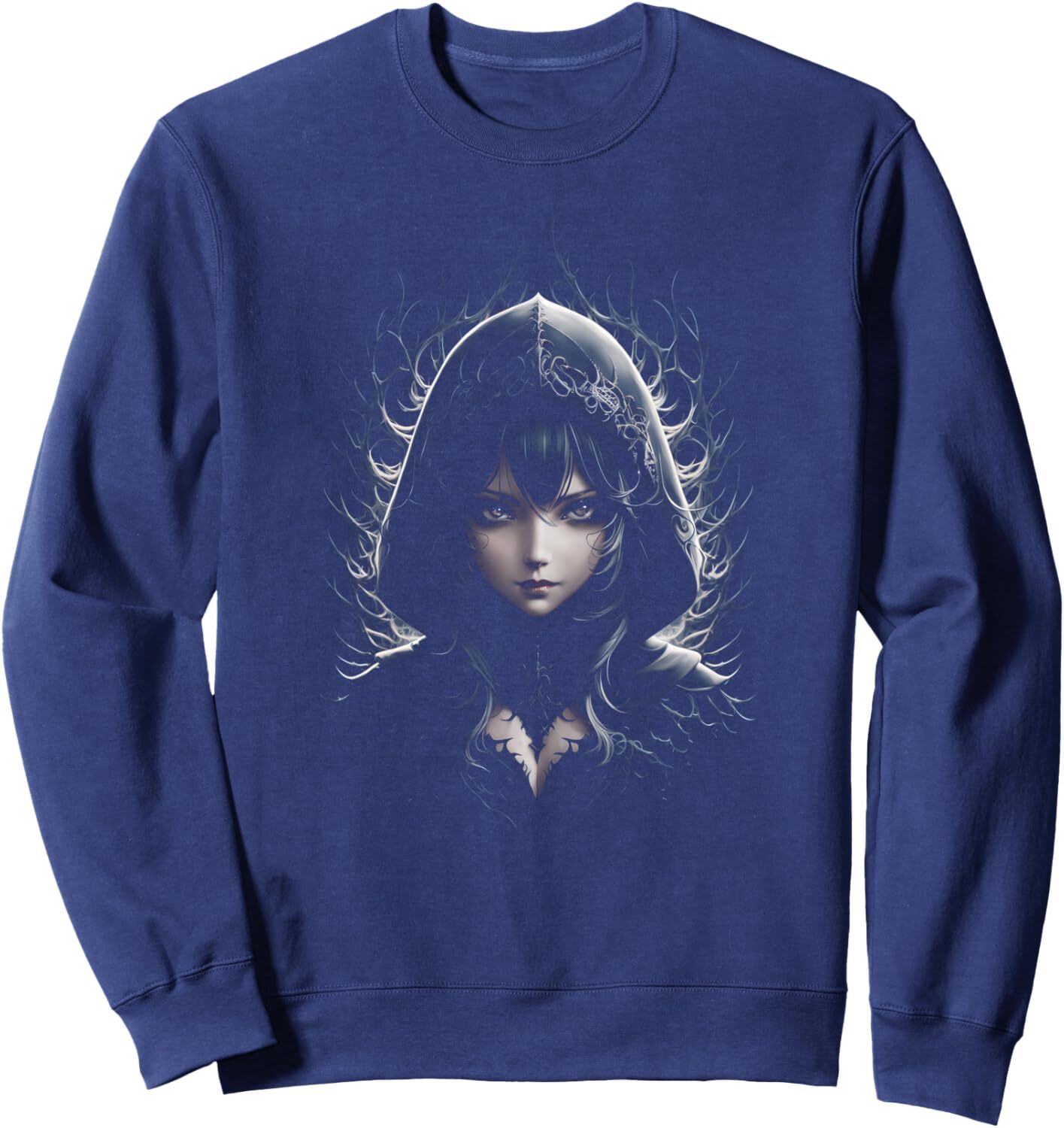 Long Sleeve Shirts for Men sweatshirt Fantasy Mystical Character with Hood Enigmatic Art Graphic Sweatshirt T shirt Tee Streetwear Casual tops clothes