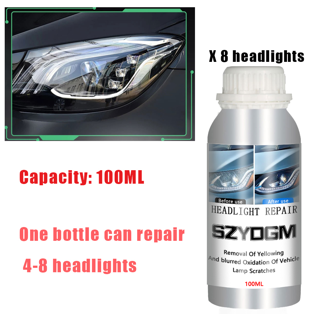 100ML Headlights Liquid Polymer Accessories For Vehicles Car Headlights Polishing Polymer To Restore Headlights