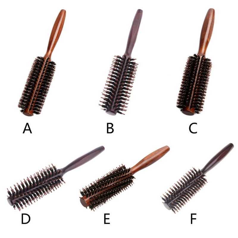 6 types of straight and diagonal hair combs natural bristle curling brush drum hair dryer for curling hair DIY hair styling tools W241112