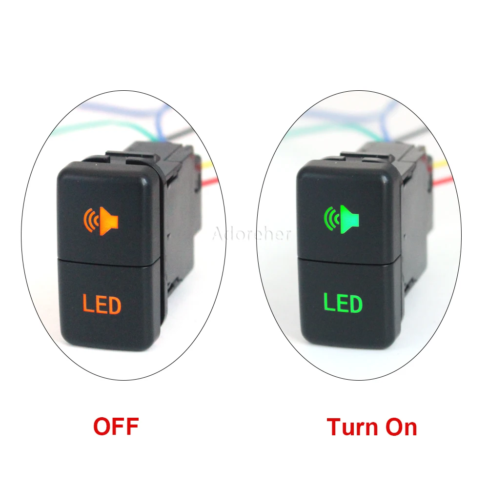 Car Power Air Pump Diff Fog Headlight LED Fuel Switch with Wire for Toyota Land Cruiser Prado 120 FJ CRUISE LC76