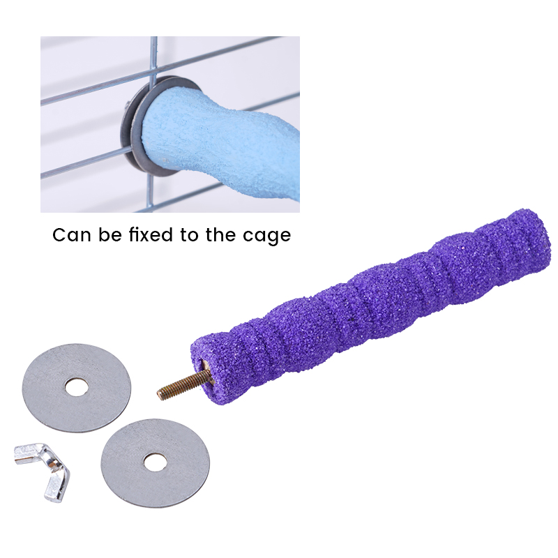 1Pc Parrot Perching Station Platform Pet Bird Molar Stick Grinding Bird Claw Cage Toy Pet Bird Supplies