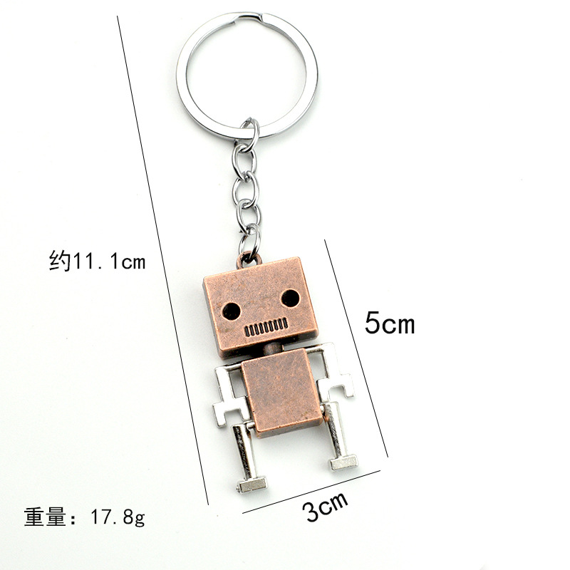 Trending Creative Activity Robots Keychain For Woman Man Vintage Metal Keyring Key Chains Accessories Best Gifts New 5