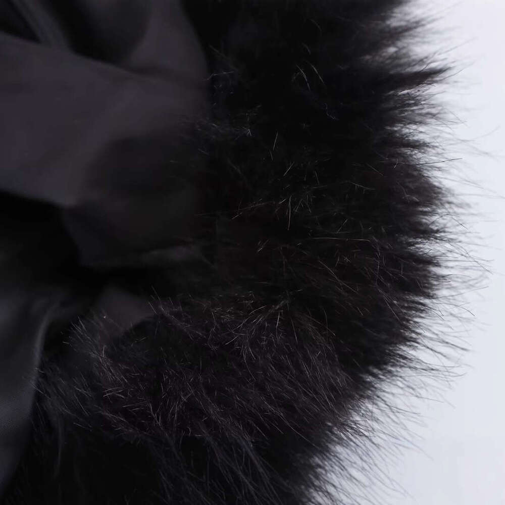 shanshi fur coat women Women's winter new artificial fur effect black coat jacket