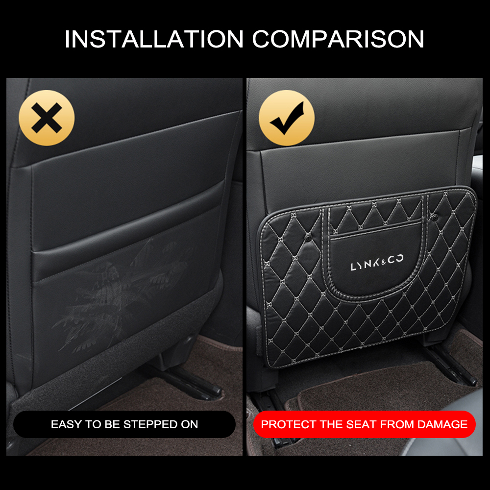 1Pc Car Seat Backrest Anti-kick Pad Anti- dirt Scratch Mat Auto Accessories For Geely Lynk & co 01 05 03 09 02 04 06 07 08 26668 5 c7976