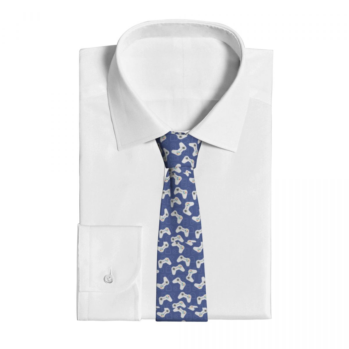Born To Be A Gamer Neckties Men Women Polyester 8 cm Video Game Controller Neck Ties for Men Skinny Wide Accessories 61e63