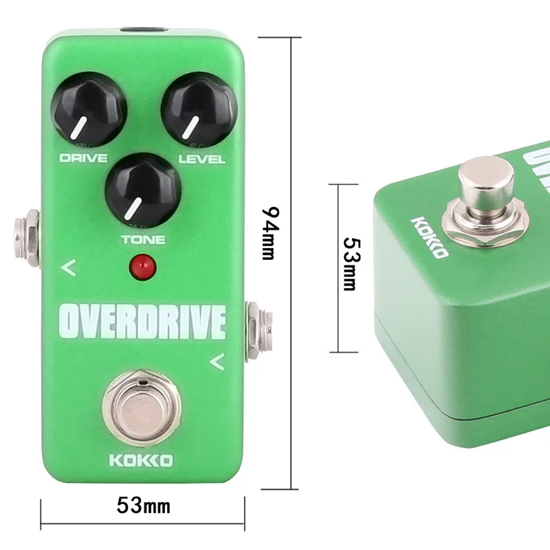 KOKKO FOD3 Over Drive Guitar Effect Pedal Mini Pedal Tuner Ac Power Adapter Powered Guitar Effect Musical Instrument Accessories