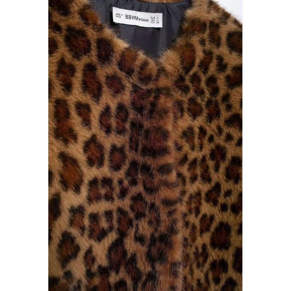 shanshi fur coat women Animal print fur coat