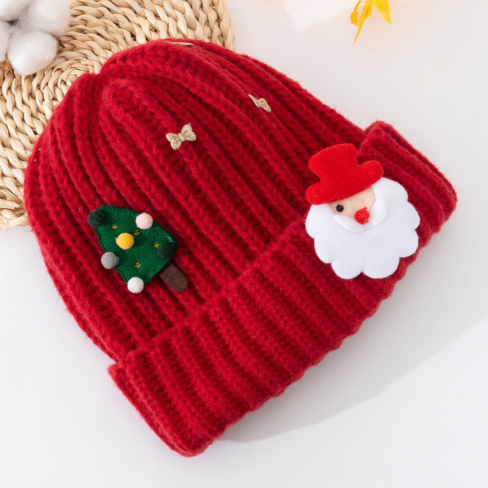 Winter Santa Furry Thickened Woolen For Versatile Big Head Circumference Showing Face Small Hat Skiing Cap with Women