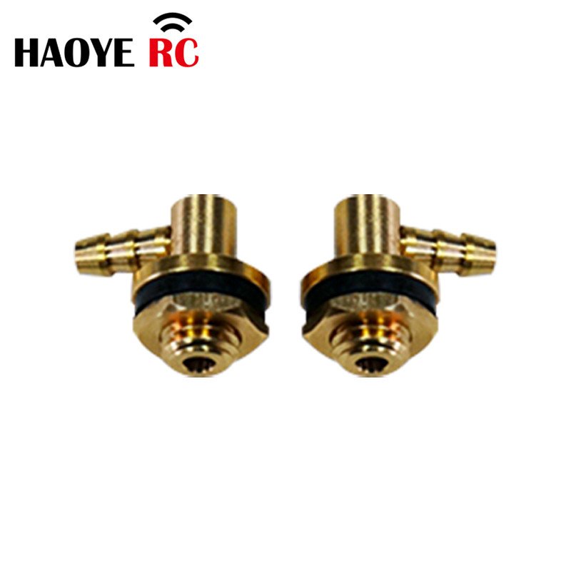 Haoye 2pcs Copper Fuel Nozzle Outer Dia 14mm Metal Oiler Length 18.5/26.5mm Long Short Oil Nipple For RC Model Tank Accessories