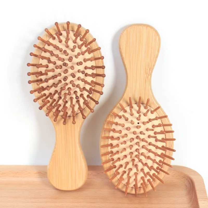 Hair brush womens massage bamboo comb anti-static high-quality hair removal and styling tool hair accessories W241112