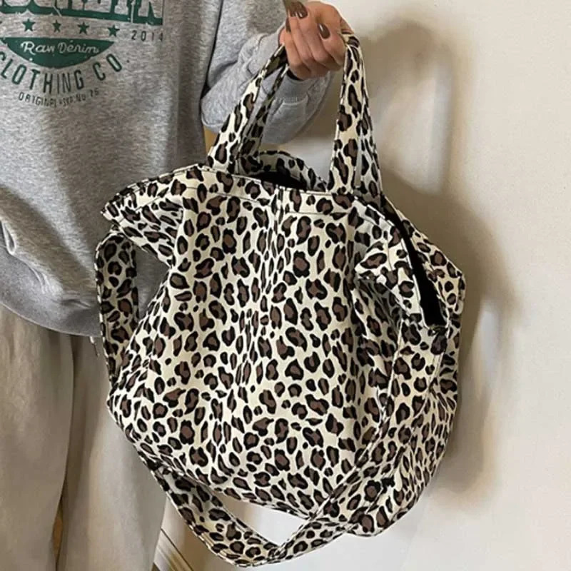 Leopard n Korean Fashion Big Crossbody Bags for Women Travel Handbag Lady Shopper Shopping Shoulder Bag Bolsa Feminina 241111