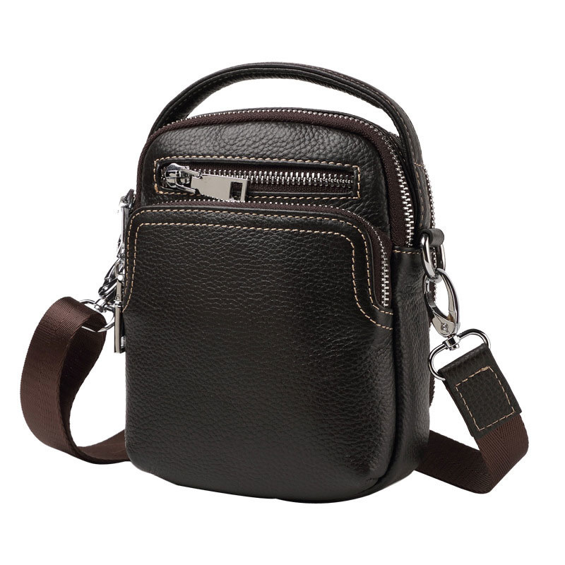 High Quality Men's Leather Shoulder Bag Real Cowskin Mini Crossbody s Of Male Small Messenger Phone Pouch Man c91f8