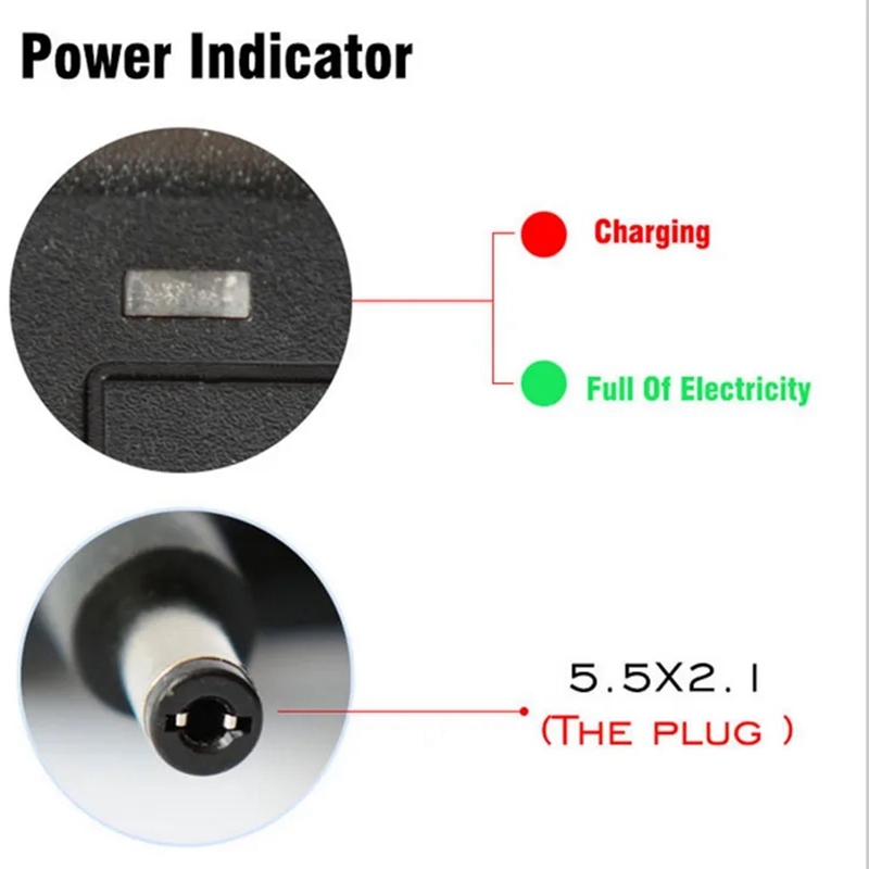 42V 2A Universal Charger for 36V 10S E-bike E-Scooter Lithium Battery Compatible with Most Brands with 5.5*2.1mm DC Plug