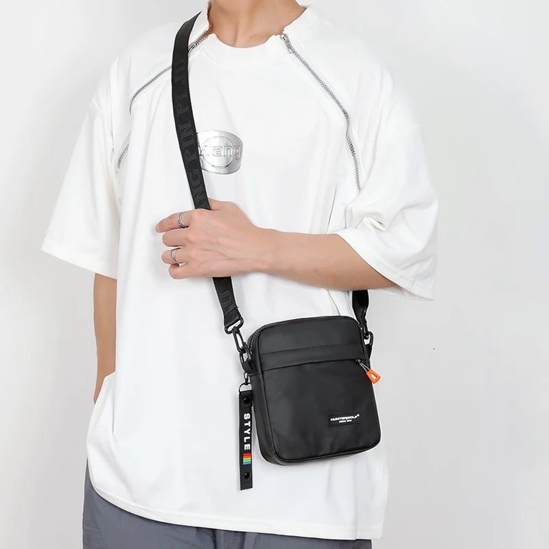 Simple Mini Men Crossbody Bag For Phone Side Casual Waterproof PU Leather Small Messenger Sling Bags 241111