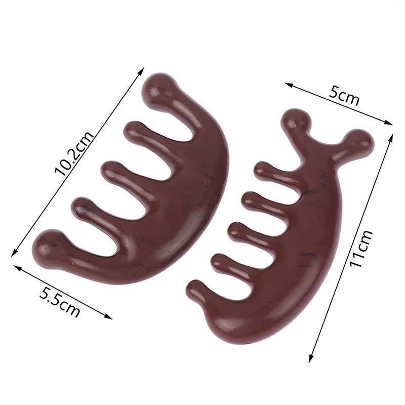Pc resin massage comb head meridian scalp comb face shoulder neck scraping treatment anti-static wide tooth comb W241112
