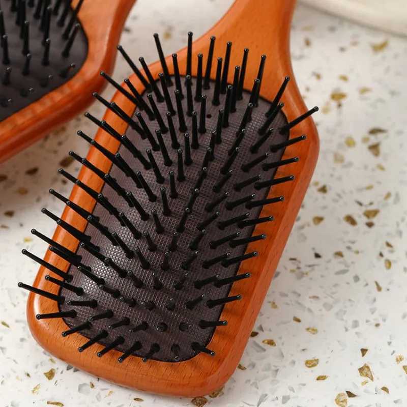 Aveda Wood Comb Professional Health Paddle Hair Care Hairless Massage Brush Hair Comb Scalp Care Hair Brush W241112