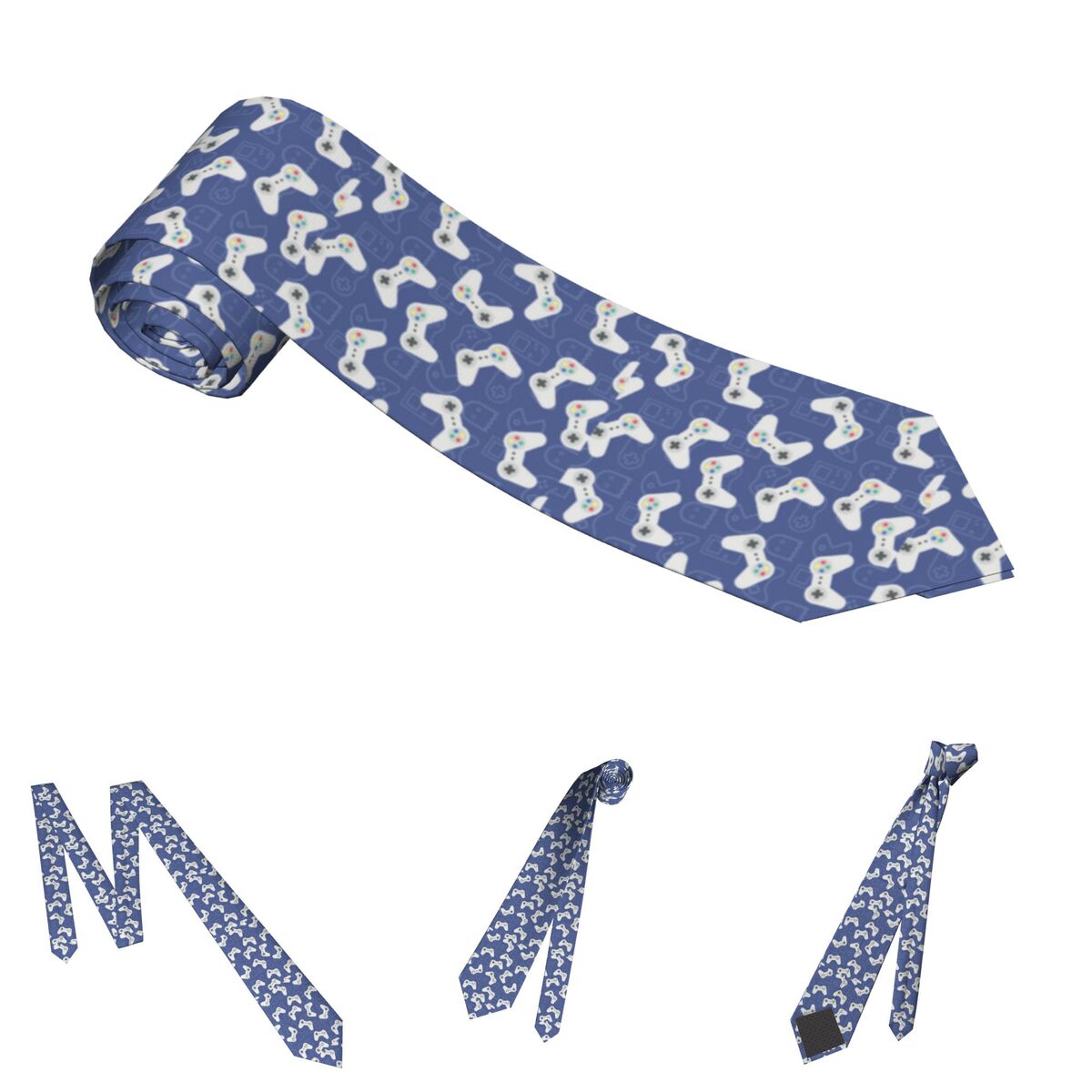 Born To Be A Gamer Neckties Men Women Polyester 8 cm Video Game Controller Neck Ties for Men Skinny Wide Accessories 61e63