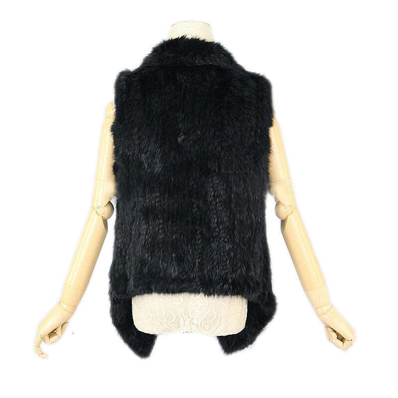 shanshi fur coat women Haining rabbit woven fur vest square neck vest jacket