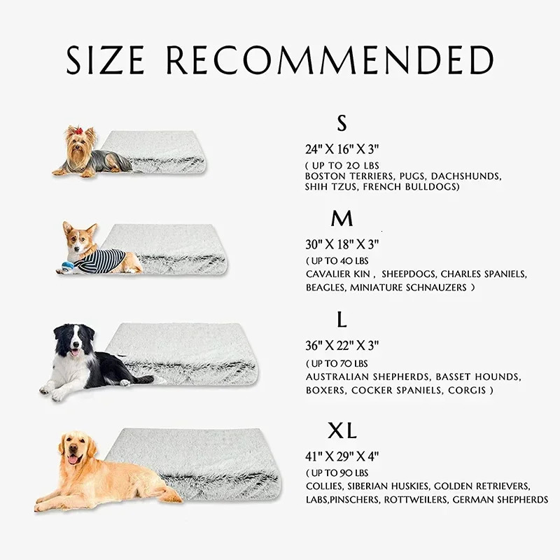 Super Soft Plush Dog Bed Mat Cat Beds for Small Medium Large Dogs Removable Cleaning Puppy Cushion Claming Pet 241111