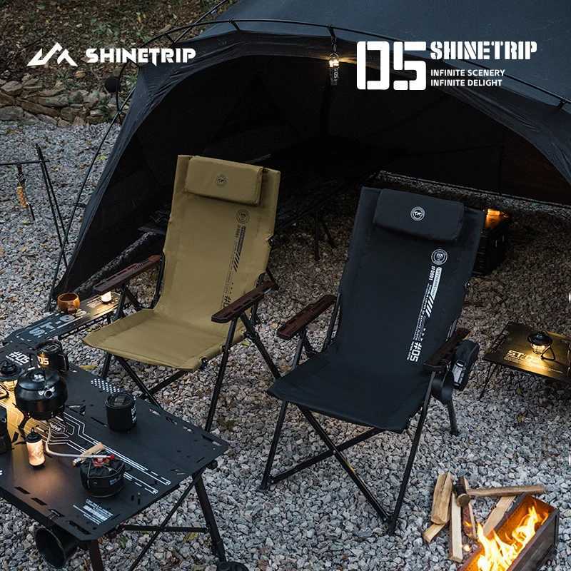 ShineTrip 05 Series Outdoor Folding Chair Portable Camping Adjustable Folding Chair Office Lunch Napping Fishing Picnic ChairW241111
