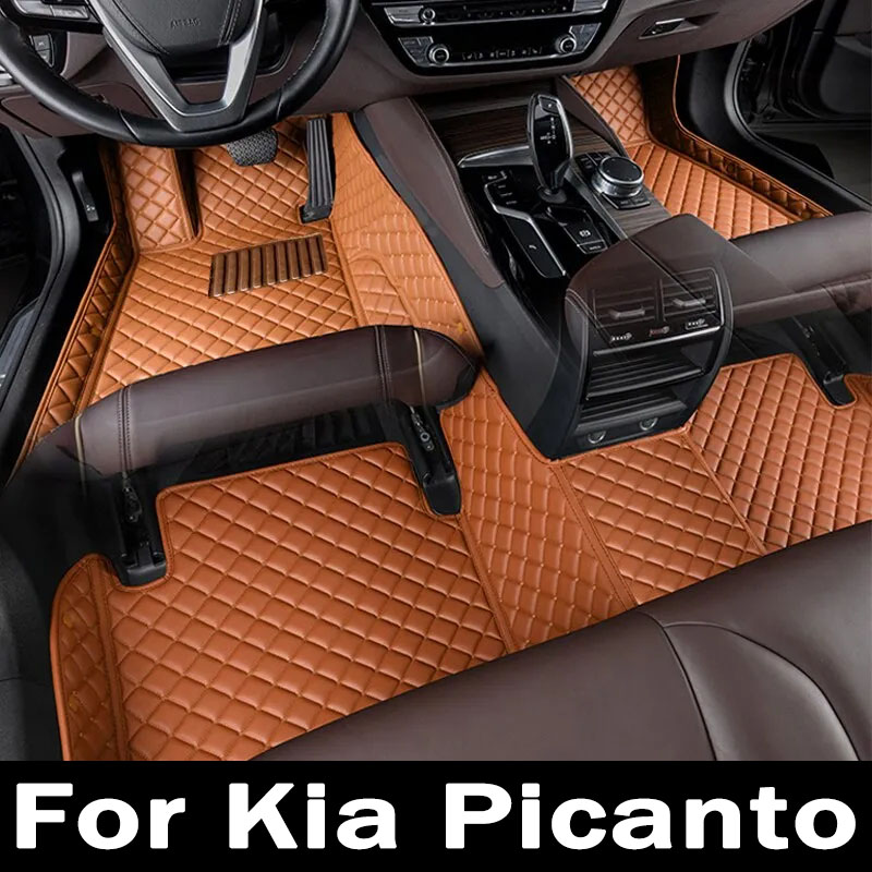 Floor For Kia Picanto Morning Grand Eko Taxi JA 2017~2022 Waterproof Leather Mat Mats Tapis Voiture Car Accessories