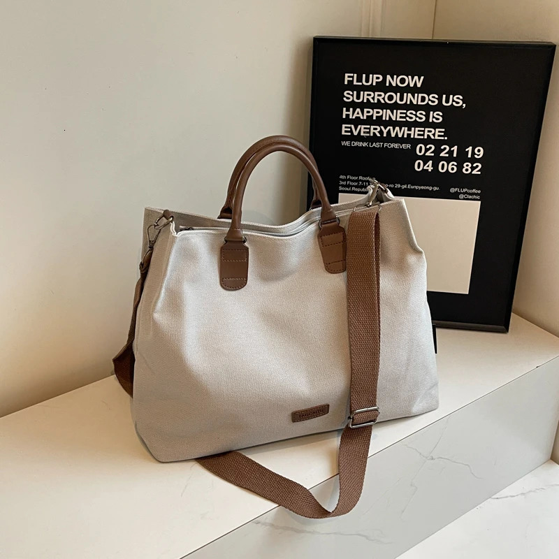Large capacity canvas shoulder bag selling basic style Communicating Crossbody Bags sewing thread womens handbag 241111