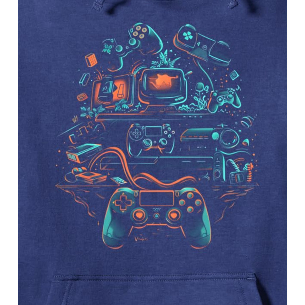 Hoodie for Mens Womens Video Game Gamer Controller Collection Fun Art Graphic Tees Pullover Hoodie Graphic Hoodies sweatshirt
