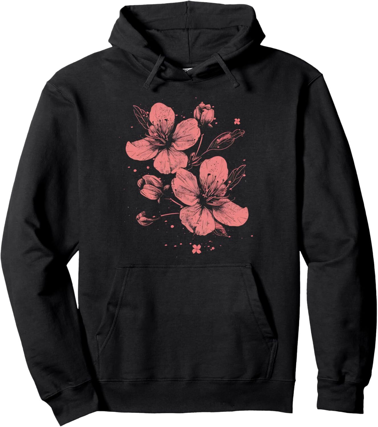 Hoodie for Mens Womens Floral Blossom Artistic Pattern with Delicate Details Pullover Hoodie Graphic Hoodies sweatshirt