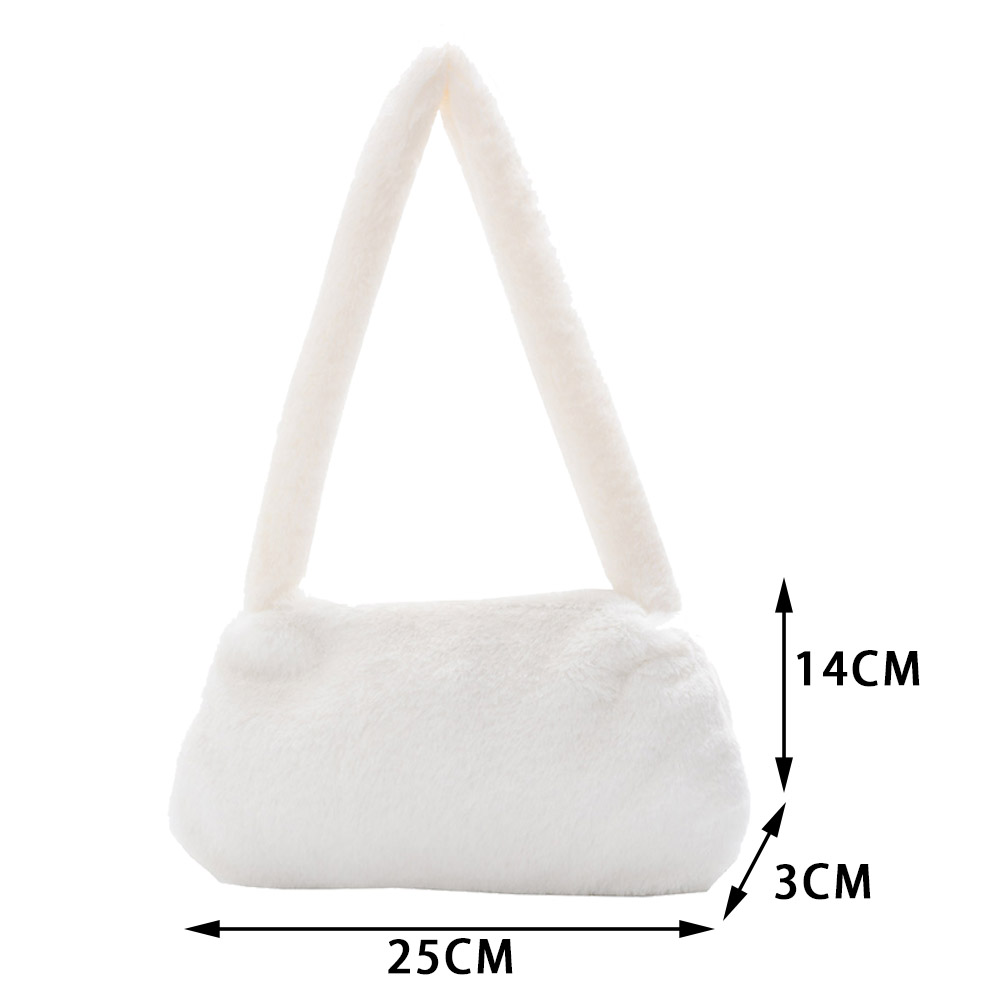 Plush Animal Pattern Underarm Bag Female Shoulder Mini Purse Lady Daily Handbags