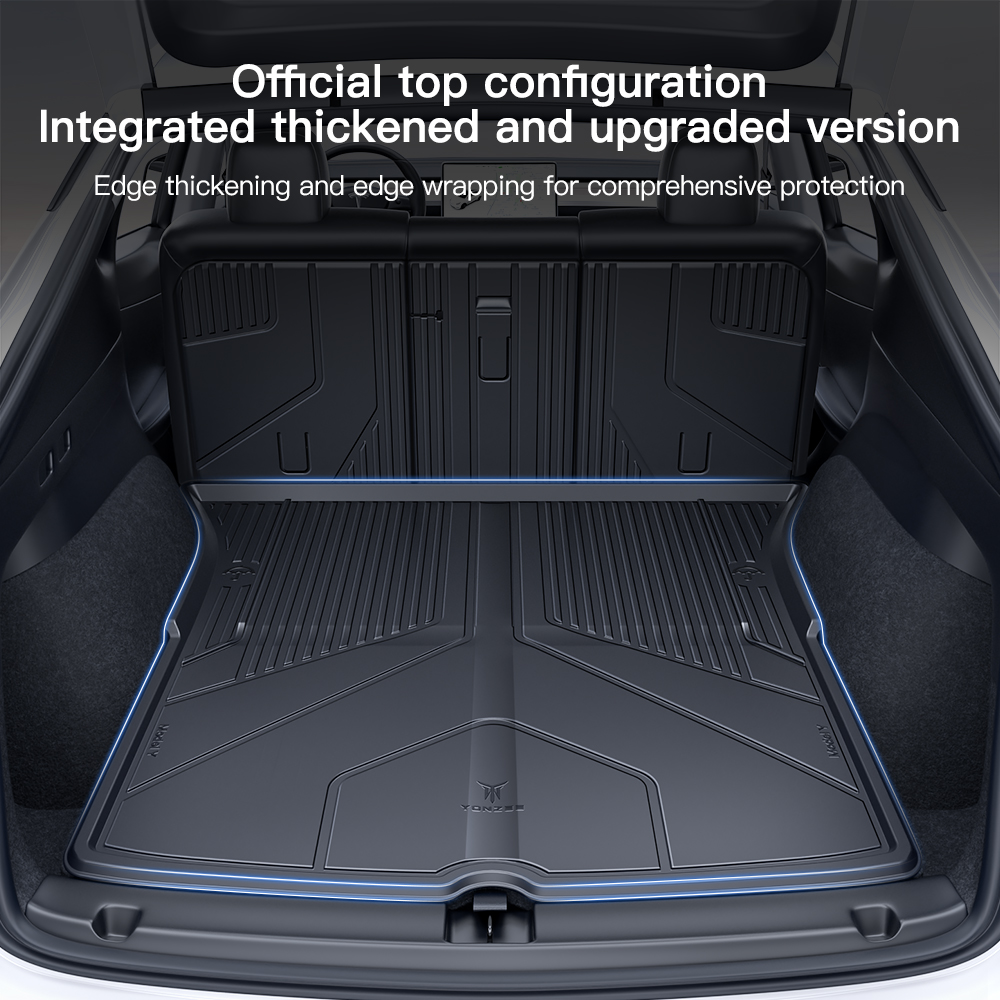 YZ For New 2024 Highland 3 Model Y All-Weather Waterproof TPE Seat Cover Foot Pad Trunk Mats Tesla Car Accessories