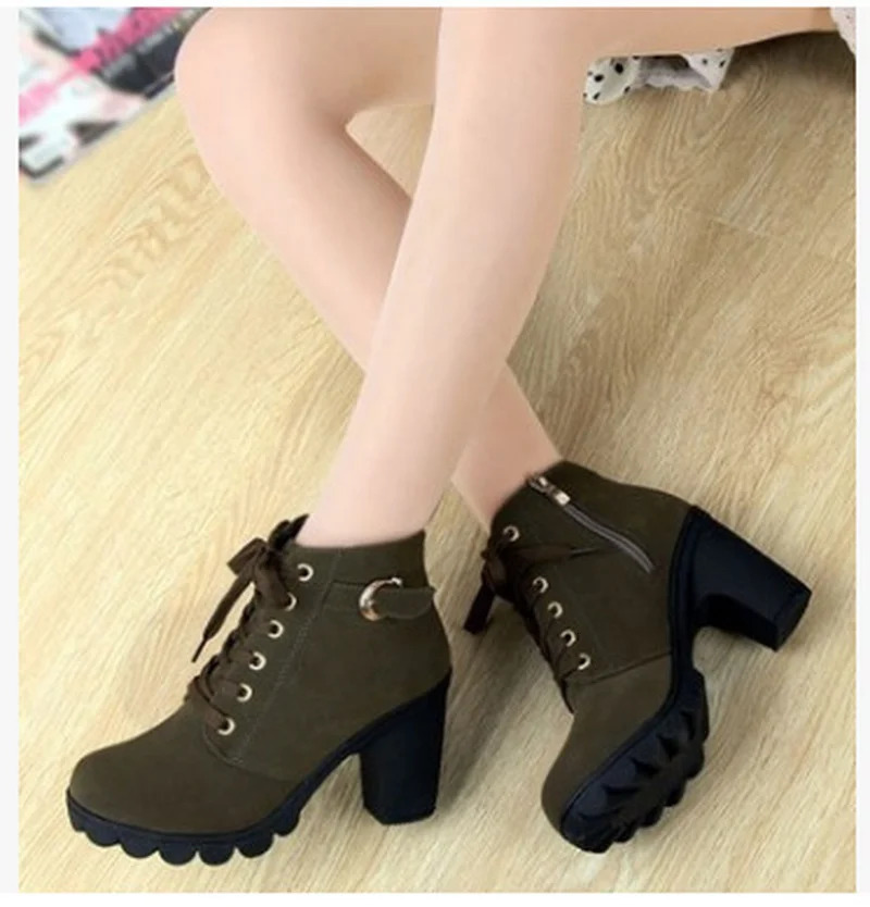 2024 Spring/Winter Womens Pump Boots High Quality Lace European Womens Shoes PU High Heels Quick Delivery 241111