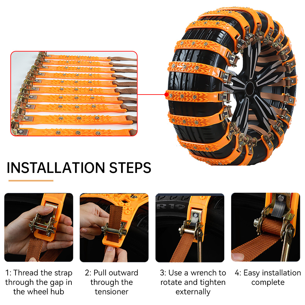 Car Anti-skid SUV General Purpose Mud Tires Winter Universal Non-slip Thickened Widened Wheel Snow Chain