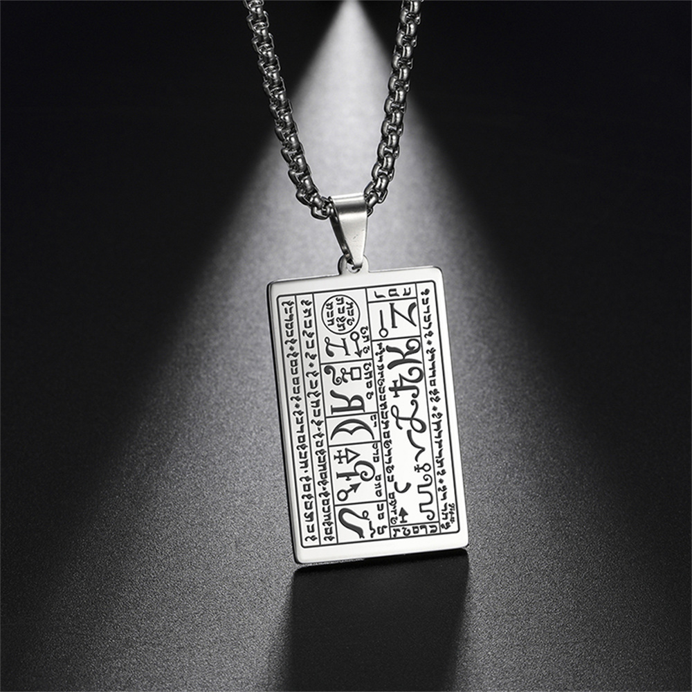 EUEAVAN The First Seal th and Books of Moses Necklaces Mystery Wicca Amulet Greatest Fortune Long Life Jewelry Gifts 5