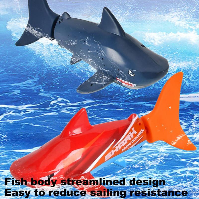 Electric Waterproof RC Shark Toy Mini Remote Control Shark Toys Swimming Pool Bathtub Fish Tank Toys For Kids Birthday Xmas Gift