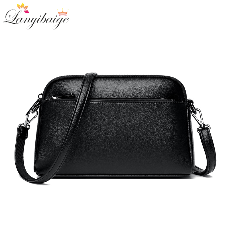 100% Cow Leather Handbag Women Genuine Leather Shoulder Bag Natural High Quality Cowhide Crossbody Large Capacity Messenger Bag