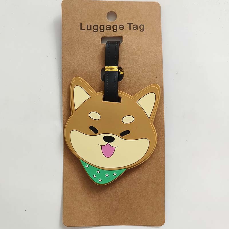 Travel Accessories New Design Corgi Dog Lage Tag Silica Gel Suitcase ID Addres Holder Baggage Boarding Portable Label