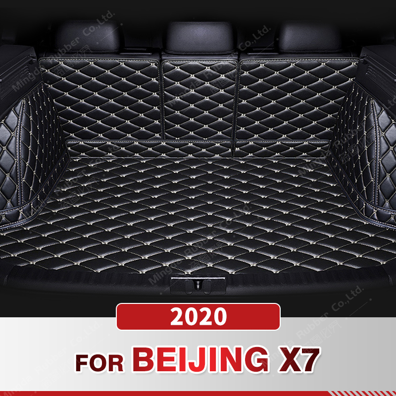 Auto Full Coverage Trunk Mat For BEIJING-X7 2020 Leather Car Boot Cover Pad Cargo Liner Interior Protector Accessories b5356