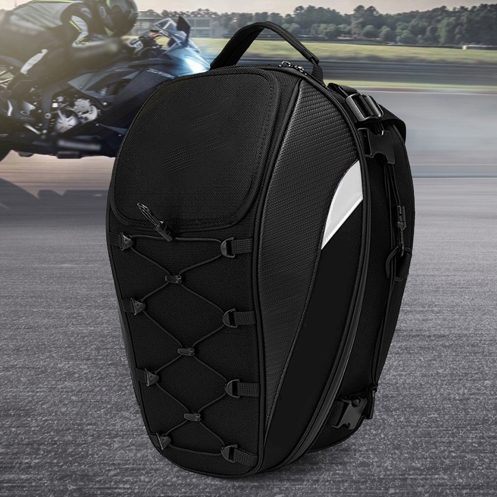 Dual Use Waterproof Helmet Motorcycle Tail 30L-40L Box Rear Seat Bag Large Capacity Rider Backpack Motorbike Accessories