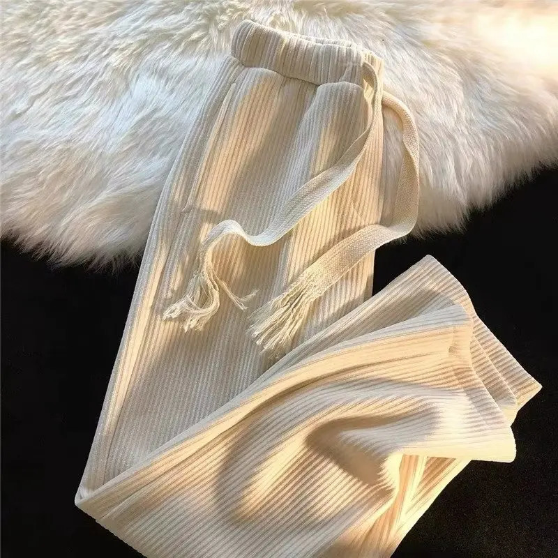 n casual pants mens trend ins loose youth hoodies spring and autumn straight-leg wide-legged athletic pants 241112