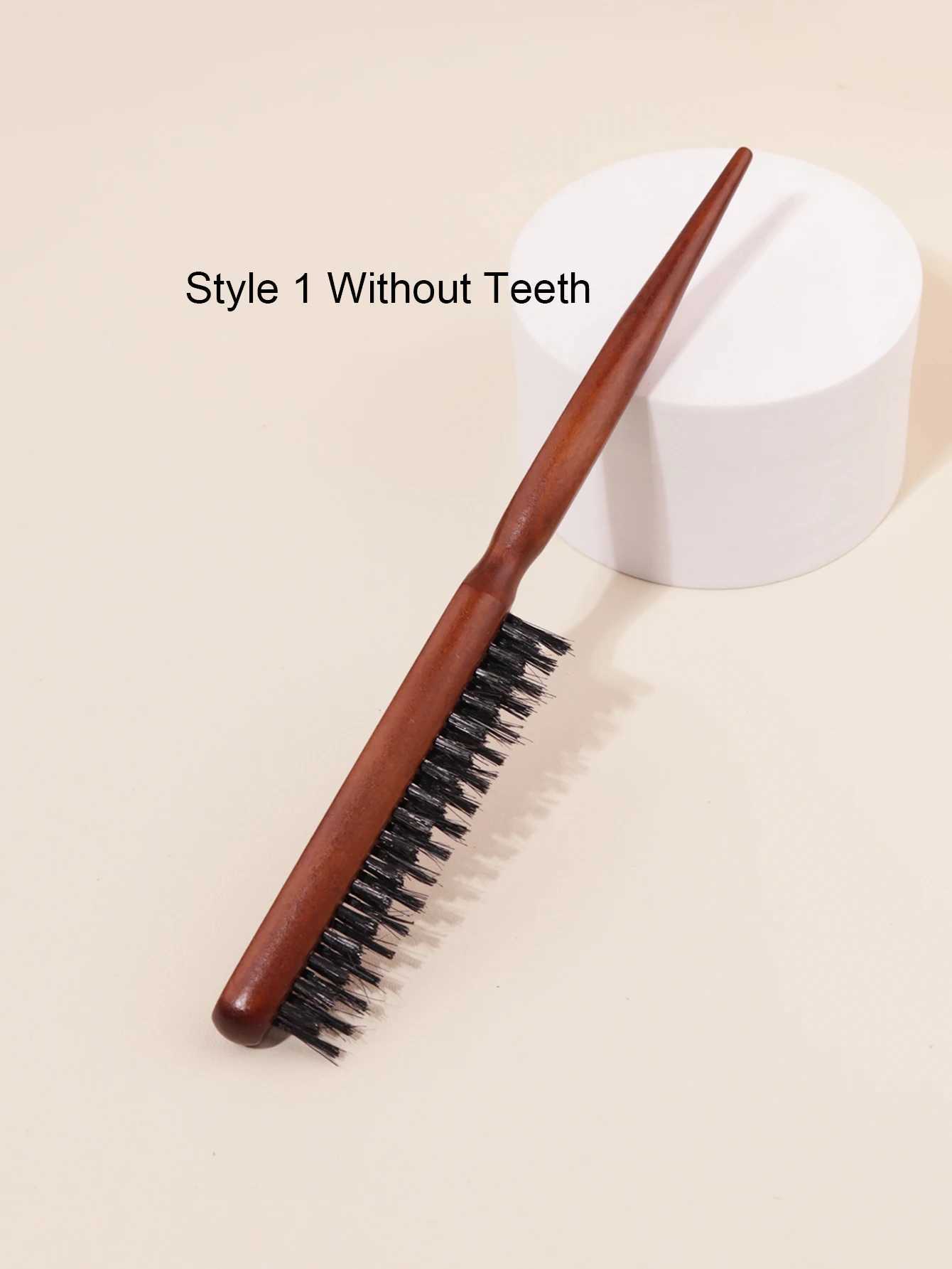 A wooden mouse tail comb tear comb used for hair segments for edge control back combing smoothing and relaxation W241112