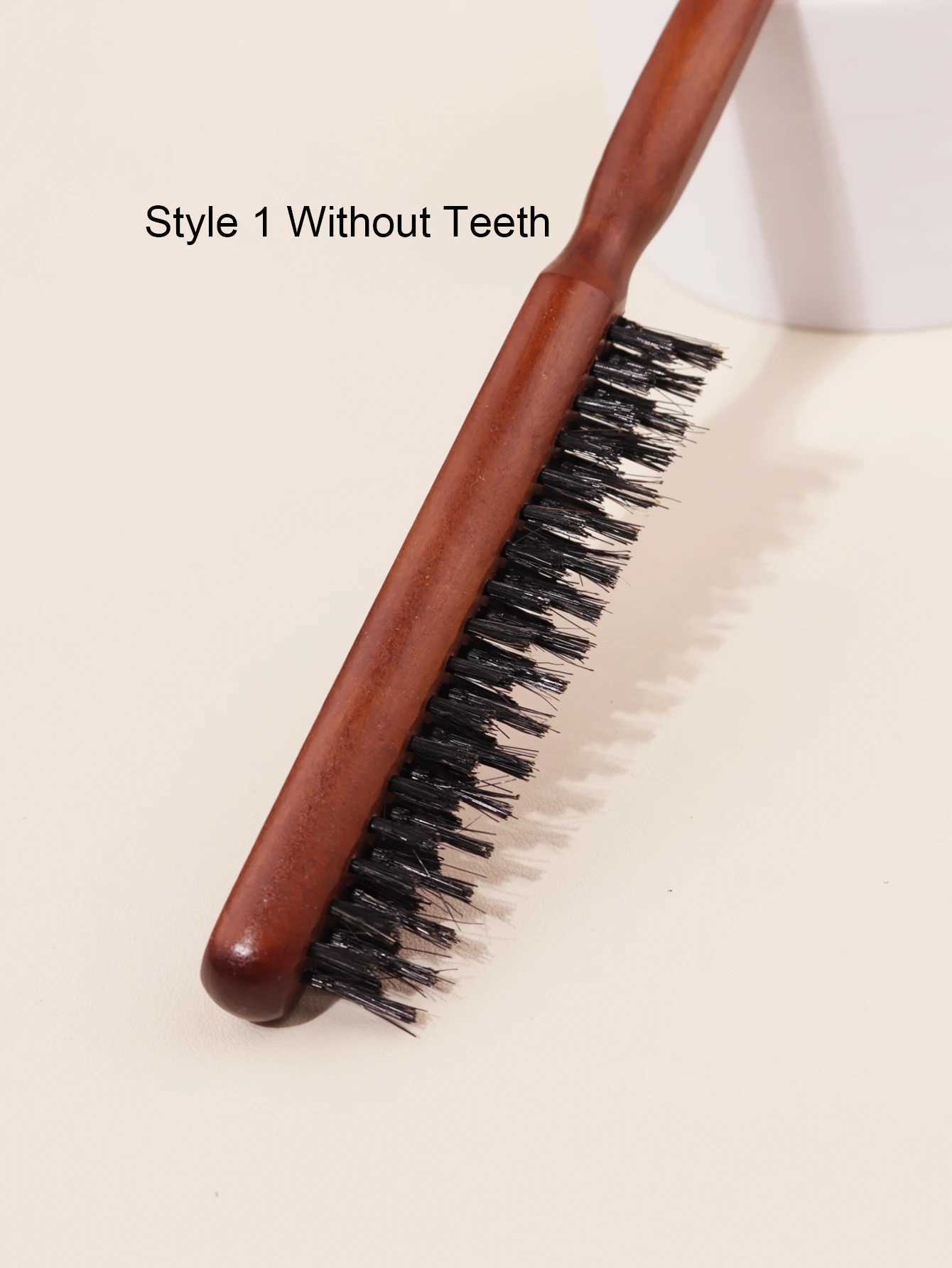 A wooden mouse tail comb tear comb used for hair segments for edge control back combing smoothing and relaxation W241112