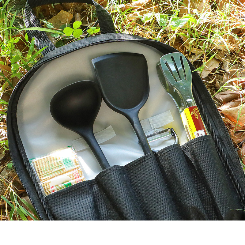 Durable Oxford 10 Slot Professional Kitchen Chef Knife Bag Travel Outdoor Carrying Carry Case Slicing Cleaver Storage Pocket