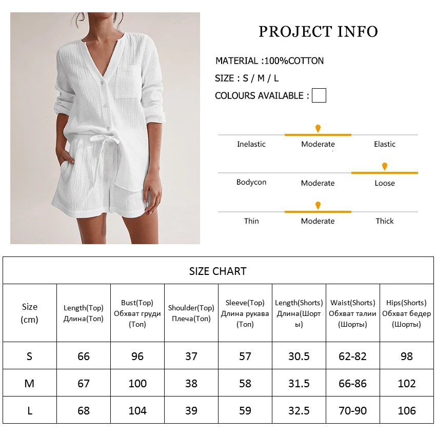 Hiloc pocket white sleepwear cotton dress womens short sleeved lace long sleeved set womens 2-piece V-neck womens sleepwear spring 241112