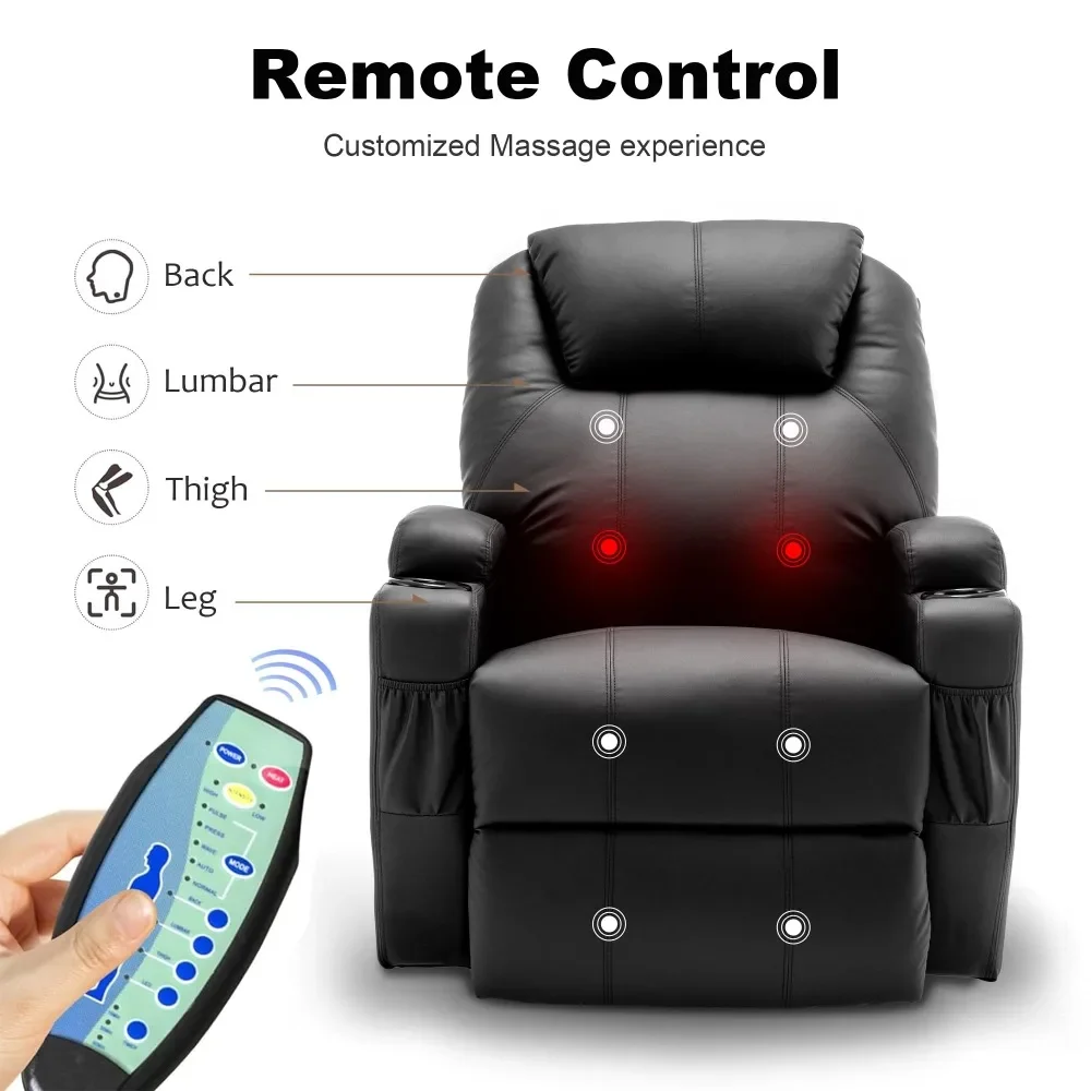 2023 New Recliner Chair Rocking Chair Sofa with Massage and Heat