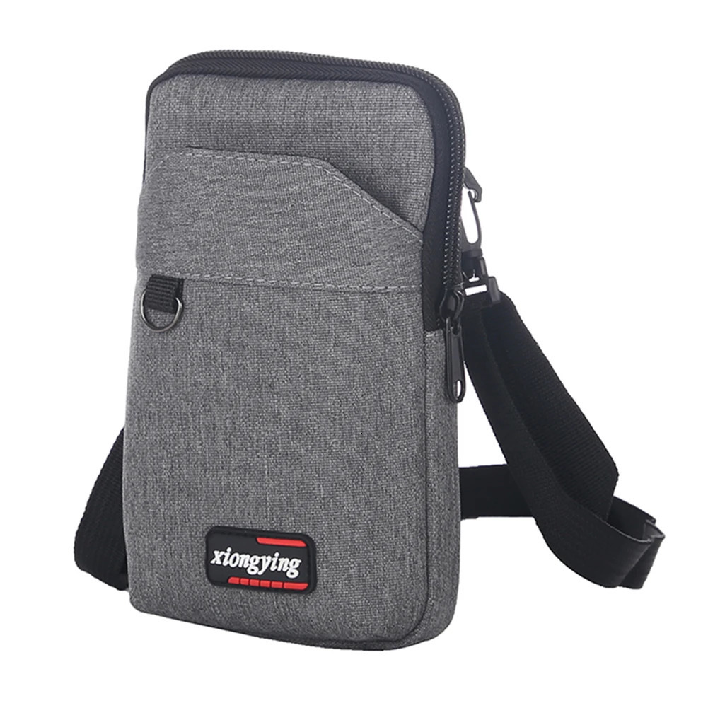 Canvas Shoulder Bag Men Solid Color Crossbody Mens Casual Fashionable Phone Pouch Camping Hunting Small Square Wallet 241111