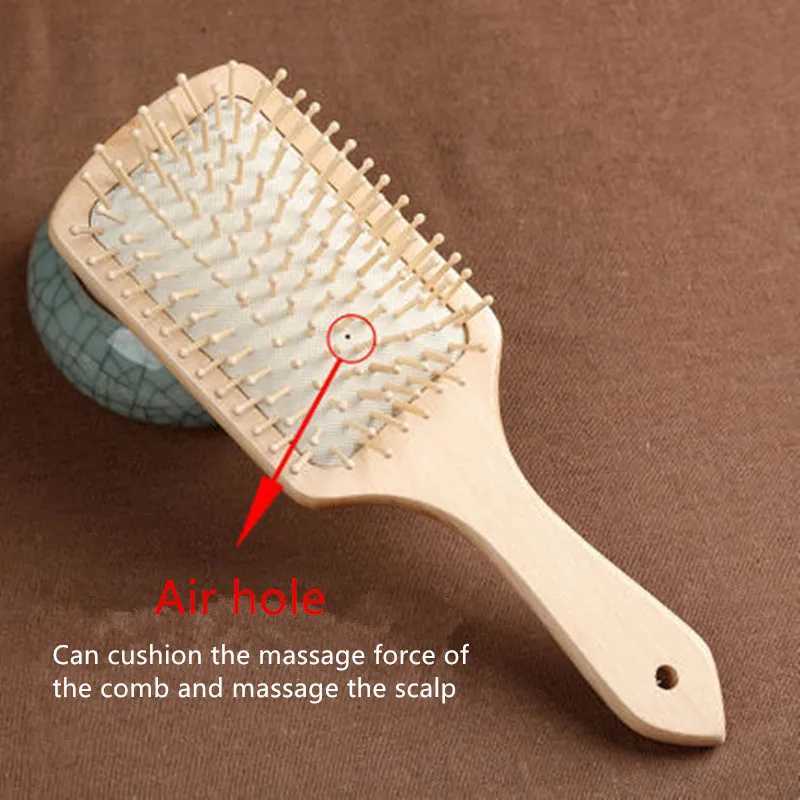 Pcs wooden comb healthy paddle pad professional massage brush hair care healthy natural bamboo comb W241112