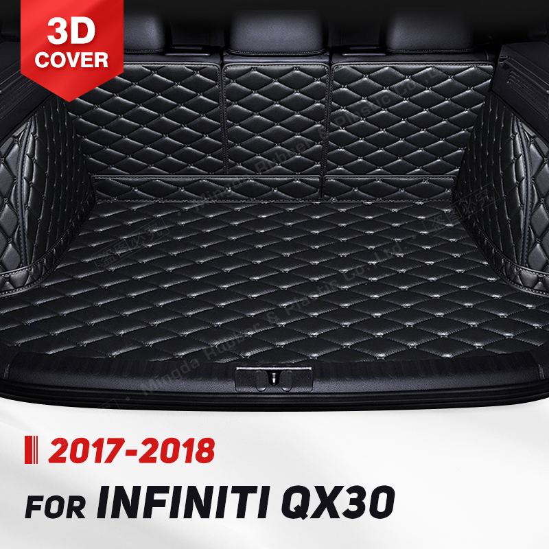 Auto Full Coverage Trunk Mat For Infiniti QX30 5-Seat 2017 2018 Car Boot Cover Pad Cargo Liner Interior Protector Accessories aa701